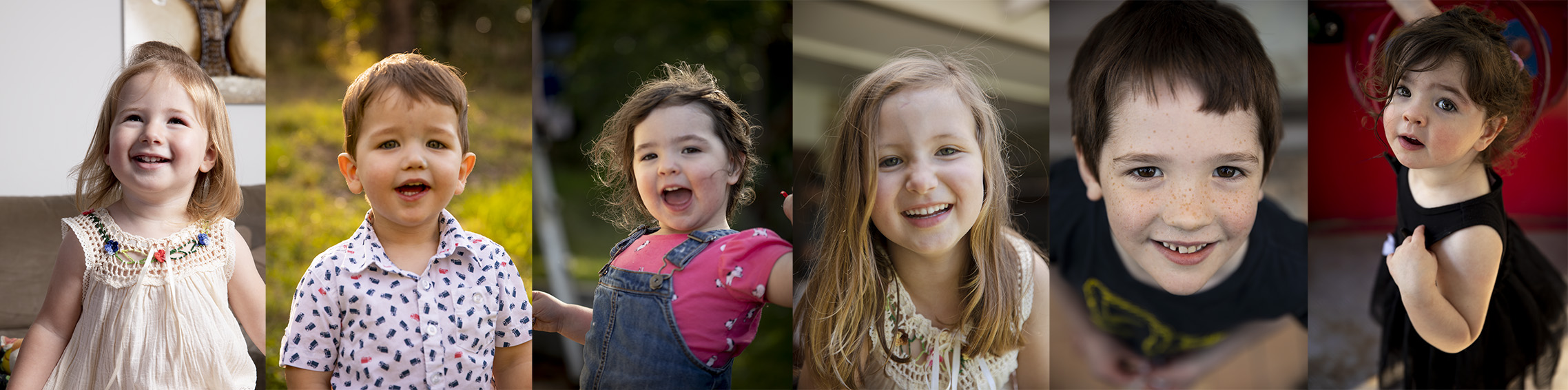 Collage of kindy kid photo examples by Kristina at Of Light and Lens Photography